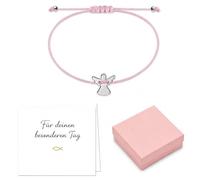 Pulsera de Mailfull para regalos de comunión para niñas, pulsera del ángel guardián con tarjeta y caja de regalo para bautizo, inicio de la escuela, confirmación, primera comunión, confirmación