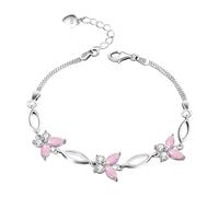 Pulsera de mariposa para mujer, pulseras ajustables con tarjeta a juego, joyería de mariposa para ella, aretes de moda, A, Metal, No es una piedra preciosa