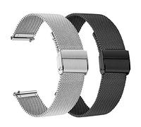 Pulsera de metal compatible con Withings ScanWatch 42 mm, Steel HR 40 mm, Steel HR Sport 40 mm, correa de repuesto para Withings ScanWatch Horizon, talla única, Acero inoxidable