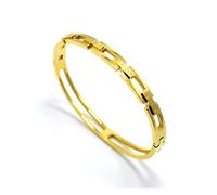 Pulsera de moda Braceletas Hollow Square Roman Numerals Bangle Titanium Brazalete de acero Faulan Mujeres Accesorios de oro Rose Pulseras Pulseras de hebilla Pulseras Damas Joyas (Tamaño: Blanco)