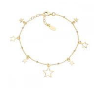 Pulsera de Mujer AMEN BRMSTVG1 925% Plata Dorado Estrellas