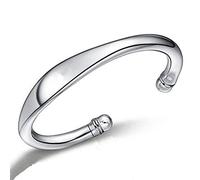 Pulsera de mujer, brazalete de moda, pulseras de cadena, brazalete de plata de ley 925, pulsera de pulido a mano minimalista, joyería de plata de ley, regalos de cumpleaños for hermanas, amigas, parej