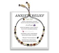 Pulsera de Mujer con Ojo de Tigre, Amatista, Cuarzo Rosa y Turmalina - Pulsera de Chakras Hecha de Piedras Naturales, Brazalete Espiritual para Aliviar el Estrés y la Ansiedad, Joyería para Medit