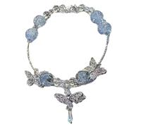 Pulsera De Mujer Elegante con Intrincada Mariposa Y Acento con Cuentas para Amantes De La Naturaleza Y Creadores Tendencias Elegantes Pulsera Misteriosa