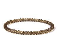 Pulsera De Mujer, Pulsera De Cuentas Facetadas Pequeñas De 3x4mm, Pulsera De Cuentas De Cristal De Cuarzo De Piedra Natural, Joyería Para Hombres, Regalos De Yoga,Cuarzo Ahumado De 3x4 Mm,19CM