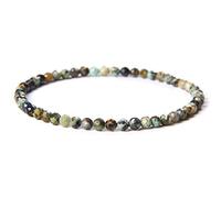 Pulsera De Mujer, Pulsera De Cuentas Facetadas Pequeñas De 3x4mm, Pulsera De Cuentas De Cristal De Cuarzo De Piedra Natural, Joyería Para Hombres, Regalos De Yoga,Howlita De 4 Mm,21CM