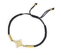 Pulsera de nudo de bruja irlandesa de la Trinidad con nudo celta, cuerda trenzada a mano, pulsera de cadena roja de la suerte, pulsera ajustable de perlas para parejas, triquetra, amuleto, Medium,