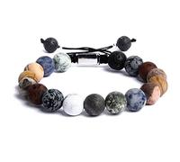 Pulsera de ocho planetas de piedra natural Hombres Universo Sistema solar Pulsera Mujer Accesorios Pulseras Mejores amigos ZX-1,A