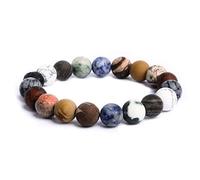 Pulsera de ocho planetas de piedra natural Hombres Universo Sistema solar Pulsera Mujer Accesorios Pulseras Mejores amigos ZX-1,C