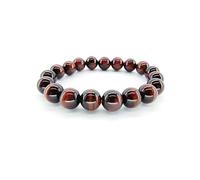 Pulsera de Ojo de Buey Bola Lisa 10mm Minerales y Cristales, Belleza energética, Meditacion, Amuletos Espirituales