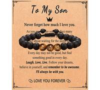 Pulsera de ojo de tigre para hombre, regalo para novio, marido, papá, hijo, niños, hombre, acero inoxidable, sin piedras preciosas, General, Acero inoxidable, No es una piedra preciosa