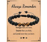 Pulsera de ojo de tigre para hombre, regalo para novio, marido, papá, hijo, niños, hombre, acero inoxidable, sin piedras preciosas, General, Acero inoxidable, No es una piedra preciosa