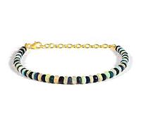Pulsera de ópalo de fuego etopía AAA con cuentas de ópalo negro, pulsera de ópalo para mujer, chapada en oro, plata Welo Opal