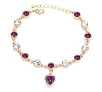 Pulsera de oro rosa para mujer que lleva todas las joyas, pulsera europea y americana simple de constelación de amor pulseras para mujer, talla única, Vidrio, No es una piedra preciosa