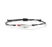Pulsera de Palestina para mujeres y hombres mapa de Palestina bandera del país hecha a mano ajustable cuerda trenzada pulsera de cuerda trenzada de acero inoxidable joyería patriótica (Cadena S-B 2)