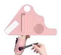 Pulsera de paleta de maquillaje - Mezcla suave de silicona, estación de mezcla portátil, herramienta de maquillaje profesional para sala de estar, paleta de tinte para llevar en el mango, soporte de