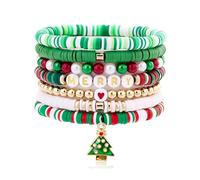 Pulsera de Papá Noel, accesorios de Navidad, regalo de joyería para mujer, relleno de calcetín de Feliz Navidad, Adjustable, aleación, No es una piedra preciosa