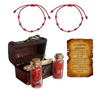 Pulsera de para parejas - dije de relación amorosa, pulsera de rojo ajustable, regalo de joyería romántica, accesorio de banda hecho a mano, celebración de compromiso de boda | Pulseraa de