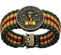 Pulsera de paracaídas de supervivencia para veteranos de Vietnam, pulsera de paracaídas para veteranos de Vietnam, servicio de honor, sacrificio, patriótico, militar, supervivencia, regalo