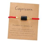 Pulsera De Pareja Con Los Signos Zodíaco Cuerda Roja De La Suerte Pulseras Ajustables De Cuentas Unisex De 12 Constelaciones Joyería De Horóscopo Astrológico Regalos Para Mujeres Hombres Capricornio