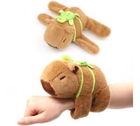 Pulsera de Peluche Capibara con Mochila Tortuga, 20 cm, Suave y Ligera, niños (cumpleaños, Navidad) | Juguete antiestrés para niños y niñas