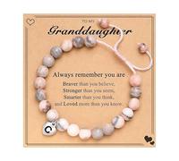 Pulsera de perlas con el elegante colgante de letras para el primer día de clases. Reloj controlado por radio para hombre, talla única, Plástico, No es una piedra preciosa