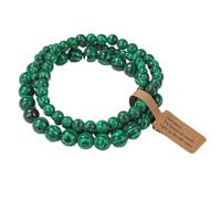 Pulsera de piedra -3 piezas Juego de pulseras de cuentas de piedra natural para hombres y mujeres Pulsera con dijes de ágatas de aventurina multicapa Joyería de amistad para parejas, malaquita ver