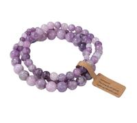 Pulsera de piedra -3 piezas Juego de pulseras de cuentas de piedra natural para hombres y mujeres Pulsera con dijes de ágatas de aventurina multicapa Joyería de amistad para parejas, piedra morada