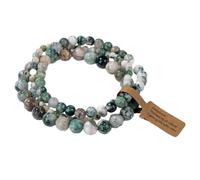 Pulsera de piedra -3 piezas Juego de pulseras de cuentas de piedra natural para hombres y mujeres Pulsera con dijes de ágatas de aventurina multicapa Joyería de amistad para parejas, ágata, talla