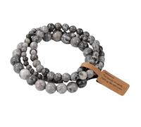 Pulsera de piedra -3 piezas Juego de pulseras de cuentas de piedra natural para hombres y mujeres Pulsera con dijes de ágatas de aventurina multicapa Joyería de amistad para parejas, Piedra de map