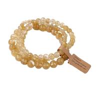 Pulsera de piedra -3 piezas Juego de pulseras de cuentas de piedra natural para hombres y mujeres Pulsera con dijes de ágatas de aventurina multicapa Joyería de amistad para parejas, sandía, tall