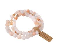 Pulsera de piedra -3 piezas Juego de pulseras de cuentas de piedra natural para hombres y mujeres Pulsera con dijes de ágatas de aventurina multicapa Joyería de amistad para parejas, aventurina ro