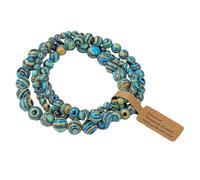 Pulsera de piedra -3 piezas Juego de pulseras de cuentas de piedra natural para hombres y mujeres Pulsera con dijes de ágatas de aventurina multicapa Joyería de amistad para parejas, malaquita, ta