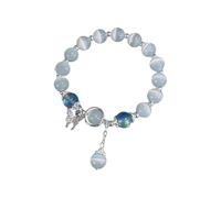 Pulsera de piedra de mariposa para mujer, diseño de alta calidad, gris, temperamento estudiantil, aretes de gota brillantes versátiles, talla única, Cristal artificial, No es una piedra preciosa