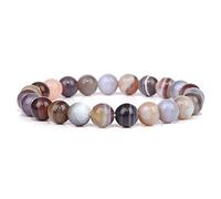 Pulsera de Piedra Natural Amethysts Tiger Eye 8 mm Pulseras de Cristal para Hombres Joyas para Mujeres, 32.Opal, 21 cm de hogar (Color: 11., tamaño: 23 cm)