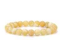 Pulsera de Piedra Natural Amethysts Tiger Eye 8 mm Pulseras de Cristal para Hombres Joyas para Mujeres, 32.Opal, 21 cm de hogar (Color: 4. Amarillo Piedra, tamaño: 21 cm)