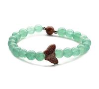 Pulsera de piedra natural cruda - Dongling verde, arena dorada, arena azul, pulsera de cuentas de mariposa, pulsera de cuentas de ágata natural, ojo de tigre(Green Dongling+Golden Sands Butterfly)