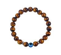 Pulsera de Piedra Natural para Mujer Hombre Pulsera de Ojo Turco con Ojo de Tigre de lava Pulsera Chakra Mal de Ojo con Cuentas Hilo Elastico Pulsera para Regalo