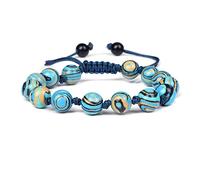 Pulsera De Piedra Natural Verde, Pulsera De Cuentas De Ágata Malaquita, Pulseras De Cuerda Tejidas A Mano De Energía, Joyería Clásica Para Hombres Y Mujeres, Joyería De Yoga,Malaquita