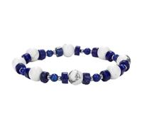 Pulsera de piedra - Pulsera de cuentas espaciadoras para mujer Pulsera de cuentas de ojo de tigre de cuarzo rojo natural Pulsera de yoga elástica Joyería para hombres y mujeres, Lapislázuli, Tall