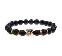 Pulsera de Piedra, Pulsera de Piedra Natural de la de la Altura del Gato Cabeza del Gato Bright Black Stone Stone Stone Pulsera de Piedra volcánica Pedrama de Cuentas Silvestres Accesorios de Ropa