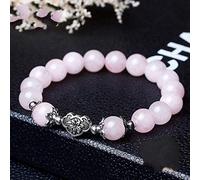 Pulsera de Piedra, Pulsera de una Sola Capa de Piedra Natural de Piedra Rosa Jade de Larga Vida Accesorios de Cerradura Pulsera Jade Jade Accesorios de Ropa Personalizadas Joyas