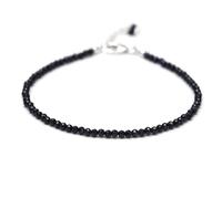 Pulsera de piedra solar naranja AAA natural de 2 a 2,5 mm, pulsera de cuentas delicadas facetadas de 7.5 pulgadas, cadena ajustable, gancho de plata, para niñas y mujeres