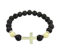 Pulsera de Piedra Volcánica Pulsera Elástica Con Cuentas De Magma Natural