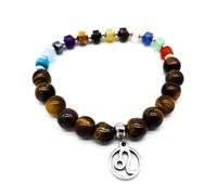 Pulsera de piedras del zodiaco en caja de regalo | Protección, felicidad, amor, energía, 18 cm