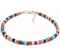 Pulsera de piedras preciosas naturales AAA de 2 a 2,5 mm, pulsera de cuentas delicadas facetadas de 7.5 pulgadas, cadena ajustable, gancho de plata, para niñas y mujeres