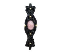 Pulsera de piedras preciosas: pulseras de piedra trenzadas envueltas en cuerda hechas a mano para mujeres y niñas, cristal de amatista natural, ágata de cuarzo rosa, regalos de joyería de macram