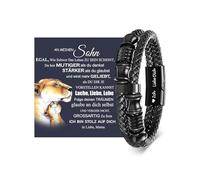 Pulsera de piel para hombre, regalo de mamá, regalo para mi hijo, regalo de cumpleaños para adolescentes, 18 cumpleaños, regalo motivacional para aprendiz, regalo para hombres de 16, 19, 21 años, 19cm