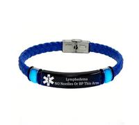 Pulsera de piel personalizada que brilla en la oscuridad con identificación de alerta médica para hombres y mujeres, pulsera de alarma de identificación personalizada para medicamentos, enfermedades