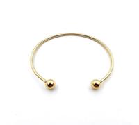Pulsera de plata abierta, brazalete ajustable con diseño minimalista de ajo, pulsera de metal simple de estilo coreano, elegante brazalete de anillo giratorio para mujer (B)